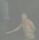 photo-Kirk emerges from the cold water